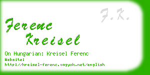 ferenc kreisel business card